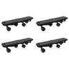 Transportavimo platformos su 4 ratukais, 4vnt., juodos, PP