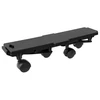 Transportavimo platformos su 4 ratukais, 6vnt., juodos, PP