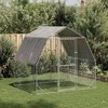 Vištienos bėgimas su stogu, 2,5x2x2,25m, galvanizuotas plienas