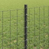 Euro tvoros su stulpu 50 x 0,6 m PVC dengtas plienas Pilka