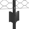 Hexagonal Fence with Post 50 x 0,8 m PVC dengtas plienas Pilka