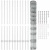 Lauko laukinė tvora su stulpais 25 x 1,2 m Sidabrinė Tinklelis