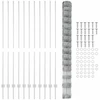 Lauko laukinė tvora su stulpais 25 x 1,6 m Sidabrinė Tinklelis