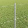 Lauko laukinė tvora su stulpais 25 x 0,8 m Sidabrinė Tinklelis