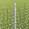 Suvirintas vielos tvora su stulpeliais 25 x 1,2 m Sidabrinė