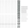 Lauko laukinė tvora su stulpais 25 x 1,5 m Sidabrinė Tinklelis