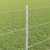 Lauko laukinė tvora su stulpais 25 x 0,8 m Sidabrinė Tinklelis