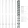 Lauko laukinė tvora su stulpais 25 x 1,5 m Sidabrinė Tinklelis