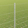 Lauko laukinė tvora su stulpais 25 x 1,4 m Sidabrinė Tinklelis