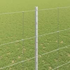 Lauko laukinė tvora su stulpais 25 x 1,6 m Sidabrinė Tinklelis