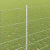Lauko laukinė tvora su stulpais 25 x 1,4 m Sidabrinė Tinklelis