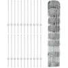 Lauko laukinė tvora su stulpais 50 x 0,8 m Sidabrinė Tinklelis