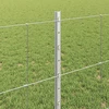 Lauko laukinė tvora su stulpais 50 x 0,8 m Sidabrinė Tinklelis