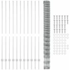 Lauko laukinė tvora su stulpais 25 x 1,6 m Sidabrinė Tinklelis