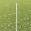 Lauko laukinė tvora su stulpais 25 x 1,6 m Sidabrinė Tinklelis