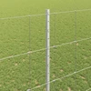 Lauko laukinė tvora su stulpais 25 x 1,4 m Sidabrinė Tinklelis