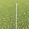 Lauko laukinė tvora su stulpais 50 x 1,5 m Sidabrinė Tinklelis