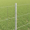Lauko laukinė tvora su stulpais 50 x 0,8 m Sidabrinė Tinklelis