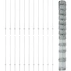 Lauko laukinė tvora su stulpais 50 x 1,4 m Sidabrinė Tinklelis