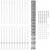 Lauko laukinė tvora su stulpais 25 x 1,6 m Sidabrinė Tinklelis