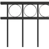 Tvoros segmentas, juodos spalvos, 1,7x0,8m, plienas