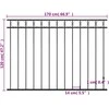 Tvoros segmentas, juodos spalvos, 1,7x1,2m, plienas