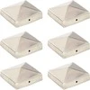 Tvoros stulpų dangteliai, 6vnt., 81x81mm, nerūdijantis plienas