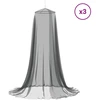 Uodų tinklas lovai 3 vnt. 156 mesh Juoda ⌀56 x 220 cm