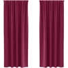 Užuolaidos su žiedais, blokuojančios šviesą 2 pcs Vyno raudona