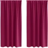 Užuolaidos su žiedais, blokuojančios šviesą 2 pcs Vyno raudona