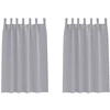 Užuolaidos su žiedais, blokuojančios šviesą 2 pcs Metalo pilka