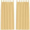 Užuolaidos su žiedais, blokuojančios šviesą 2 pcs Smėlio