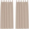 Užuolaidos su žiedais, blokuojančios šviesą 2 pcs Taupe