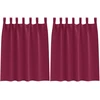 Užuolaidos su žiedais, blokuojančios šviesą 2 pcs Vyno raudona