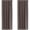 Užuolaidos su žiedais, blokuojančios šviesą 2 pcs Tamsiai rudas