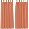 Užuolaidos su žiedais, blokuojančios šviesą 2 pcs Terakotos