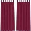 Užuolaidos su žiedais, blokuojančios šviesą 2 pcs Vyno raudona