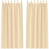 Užuolaidos su žiedais, blokuojančios šviesą 2 pcs Kreminė