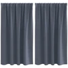 Užuolaidos su žiedais, blokuojančios šviesą 2 pcs Antracitas