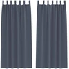 Užuolaidos su žiedais, blokuojančios šviesą 2 pcs Antracitas