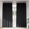 Užuolaidos su žiedais, blokuojančios šviesą 2 pcs Juoda