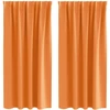 Užuolaidos su žiedais, blokuojančios šviesą 2 pcs Oranžinė