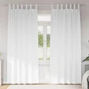 Užuolaidos su žiedais, blokuojančios šviesą 2 pcs Švari balta
