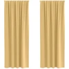 Užuolaidos su žiedais, blokuojančios šviesą 2 pcs Smėlio