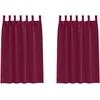 Užuolaidos su žiedais, blokuojančios šviesą 2 pcs Vyno raudona