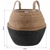 Vazonas su rankenomis 2 pcs Juoda Ø 32 x 32 cm 100% Jūros žolė