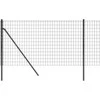 Vielinė tinklinė tvora, antracito, 1x25m, galvanizuotas plienas