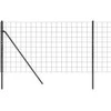 Vielinė tinklinė tvora, antracito, 1x25m, galvanizuotas plienas