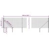 Vielinė tinklinė tvora su smaigais, antracito spalvos, 1x25m