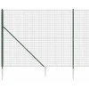 Vielinė tinklinė tvora su smaigais, žalios spalvos, 2x25m